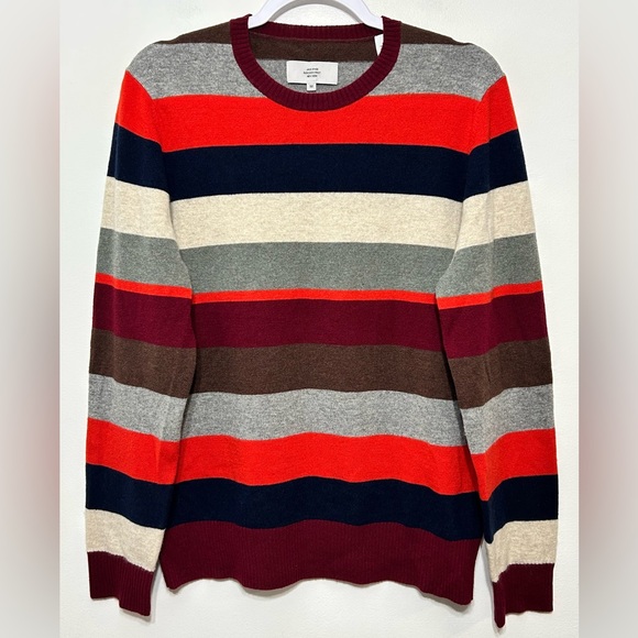 Jack Spade Bleeker Street Cashmere and Wool Striped Sweater Mens Size Medium - Picture 1 of 7